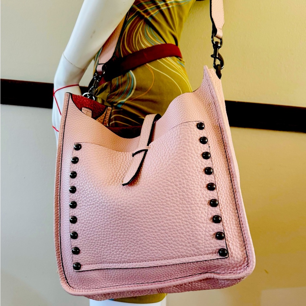 Elegant Rebecca Minkoff Pink Studded Shoulder Bag